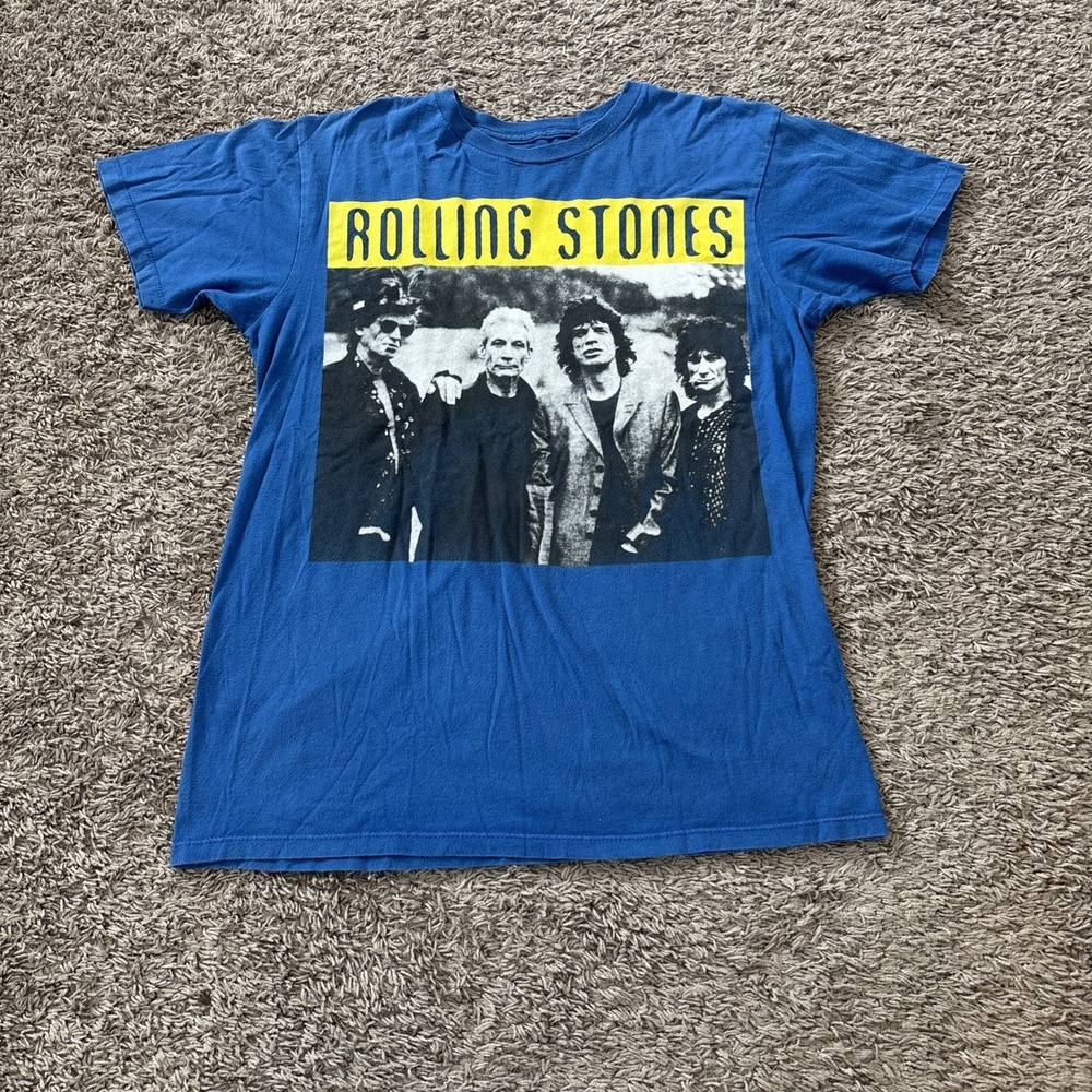 Rolling Stones blue mens T Tee‎ shirt size medium M voodoo